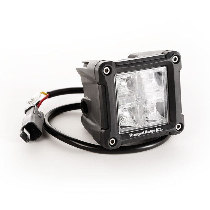 Rugged Ridge 15209.30 LED Light; 3 in.; Cube; Combo High Beam Amber/Low Beam White; - Truck Part Superstore