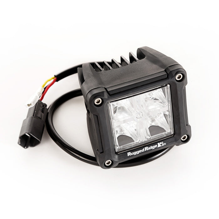 Rugged Ridge 15209.30 LED Light; 3 in.; Cube; Combo High Beam Amber/Low Beam White; - Truck Part Superstore