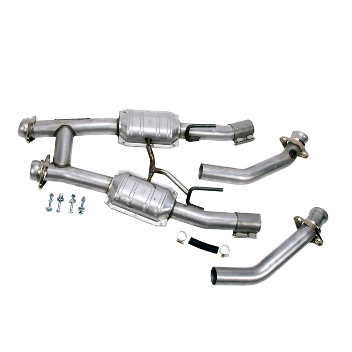 BBK Performance Parts 1521 1986-1993 MUSTANG 5.0 2.5 FULL HIGH FLOW H PIPE W/CONVERTERS - Truck Part Superstore