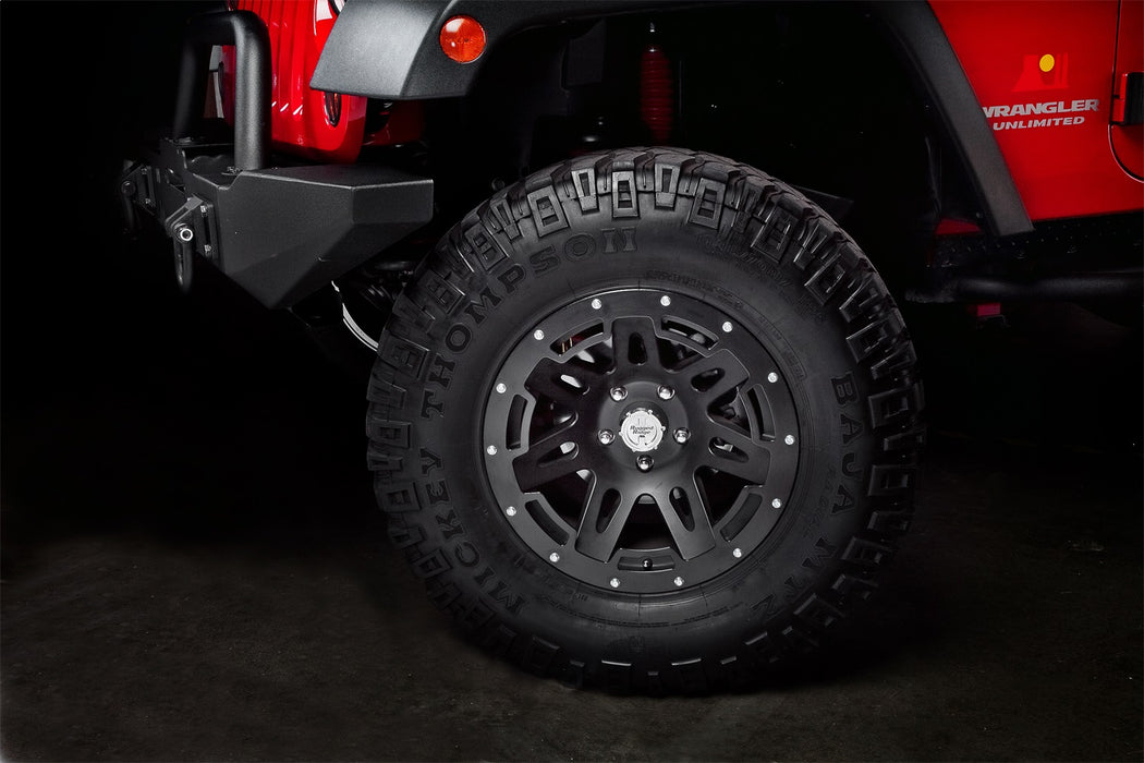 Rugged Ridge 15250.02 Wheel Rim Protector; For 17 X 9 Aluminum Wheel; Black Satin; - Truck Part Superstore
