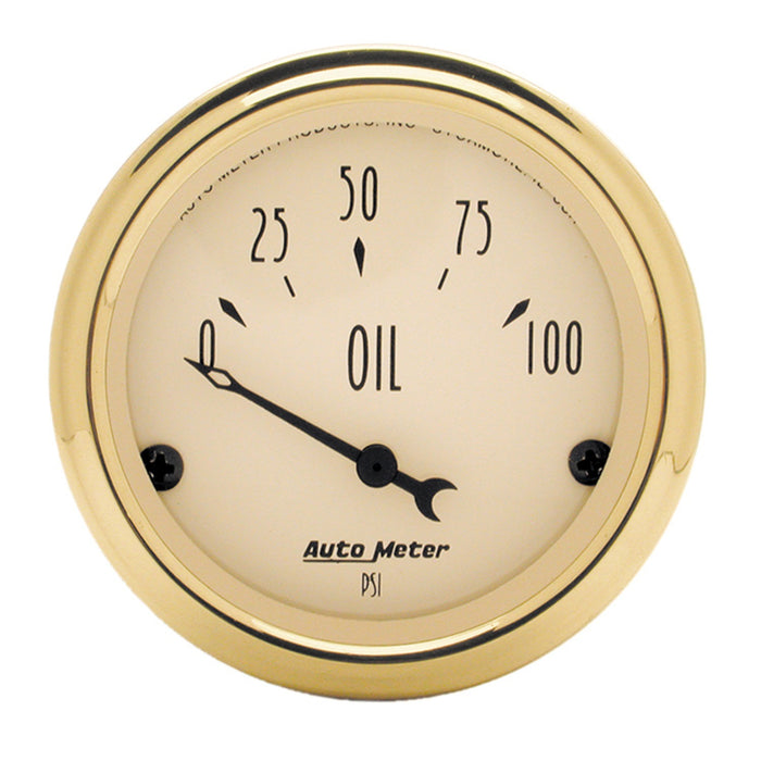 AutoMeter 1528 GAUGE; OIL PRESS; 2 1/16in.; 100PSI; ELEC; GOLDEN OLDIES - Truck Part Superstore