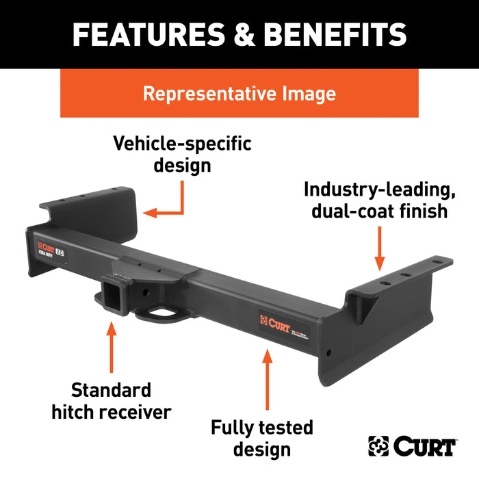 CURT 15300 Xtra Duty Class 5 Hitch; 2in.; Select Dodge D-Series; Ram; Ford Bronco; F-Series - Truck Part Superstore