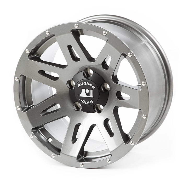 Rugged Ridge 15301.61 XHD Wheel; 18 in. x 8.5 in.; 5 in. x 5 in. Bolt Pattern; 10mm Offset; Gun Metal; - Truck Part Superstore