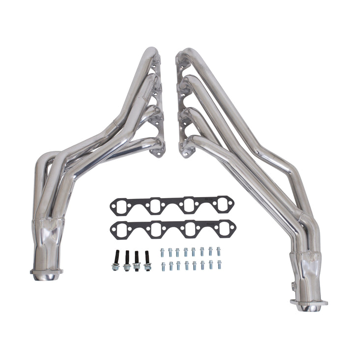 BBK Performance Parts 15310 1979-93 MUSTANG 5.0 1-5/8 LONG TUBE HEADERS AUTOMATIC (POLISHED SILVER CERAMIC) - Truck Part Superstore