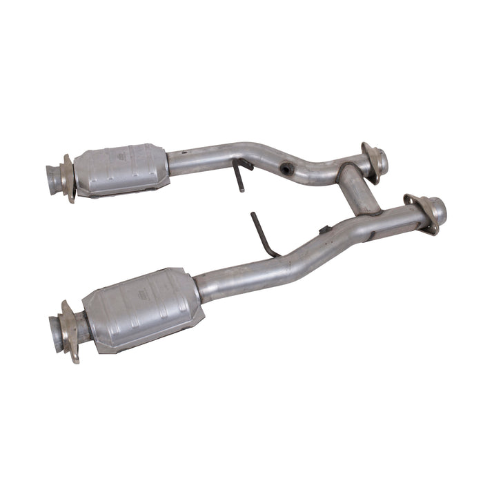 BBK Performance Parts 1538 1996-2004 MUSTANG GT/COBRA/MACH 1 2.5 SHORT MID H PIPE W/CONVERTERS - Truck Part Superstore