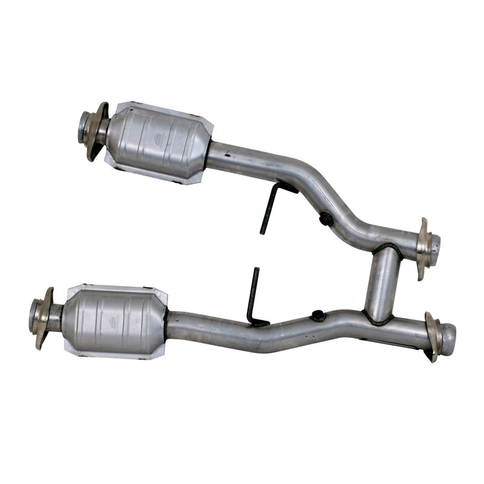 BBK Performance Parts 1538 1996-2004 MUSTANG GT/COBRA/MACH 1 2.5 SHORT MID H PIPE W/CONVERTERS - Truck Part Superstore
