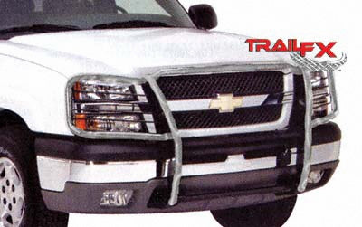 TrailFX 1540408001 Polished Stainless Steel With Brush Guard Without Skid Plate Without Step Plate - Truck Part Superstore