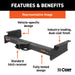 CURT 15460 Xtra Duty Class 5 Hitch; 2in.; Select Chevy Silverado; GMC Sierra 2500; 3500 HD - Truck Part Superstore