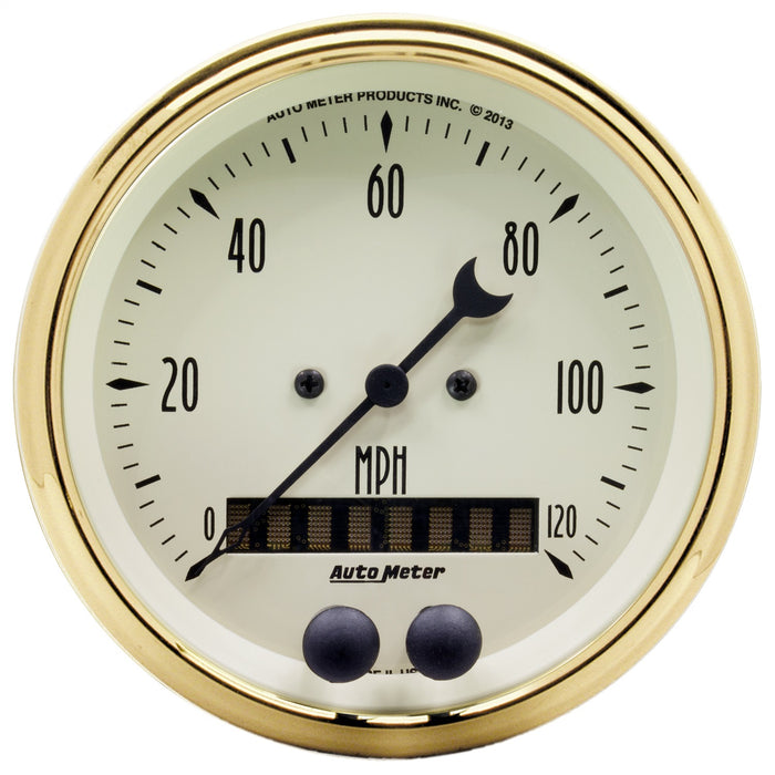 AutoMeter 1549 GAUGE; SPEEDOMETER; 3 3/8in.; 120MPH; GPS; GOLDEN OLDIES - Truck Part Superstore