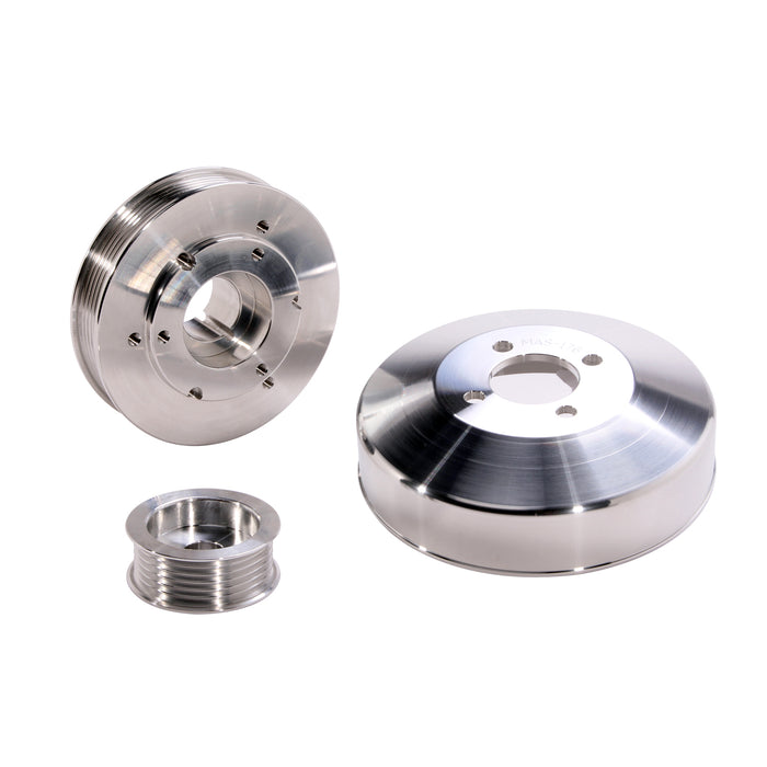BBK Performance Parts 15550 1997-2004 FORD 4.6L/5.4L F-SERIES/EXPED 3 PC UNDER DRIVE PULLEY KIT (ALUMINUM) - Truck Part Superstore