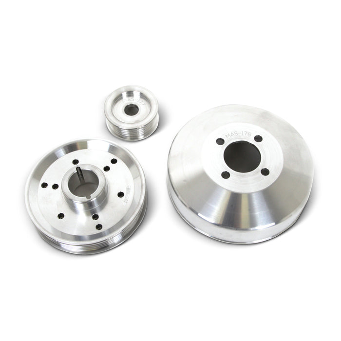BBK Performance Parts 1555 1996-2001 MUSTANG GT/COBRA 3 PC UNDER DRIVE PULLEY KIT (ALUMINUM) - Truck Part Superstore