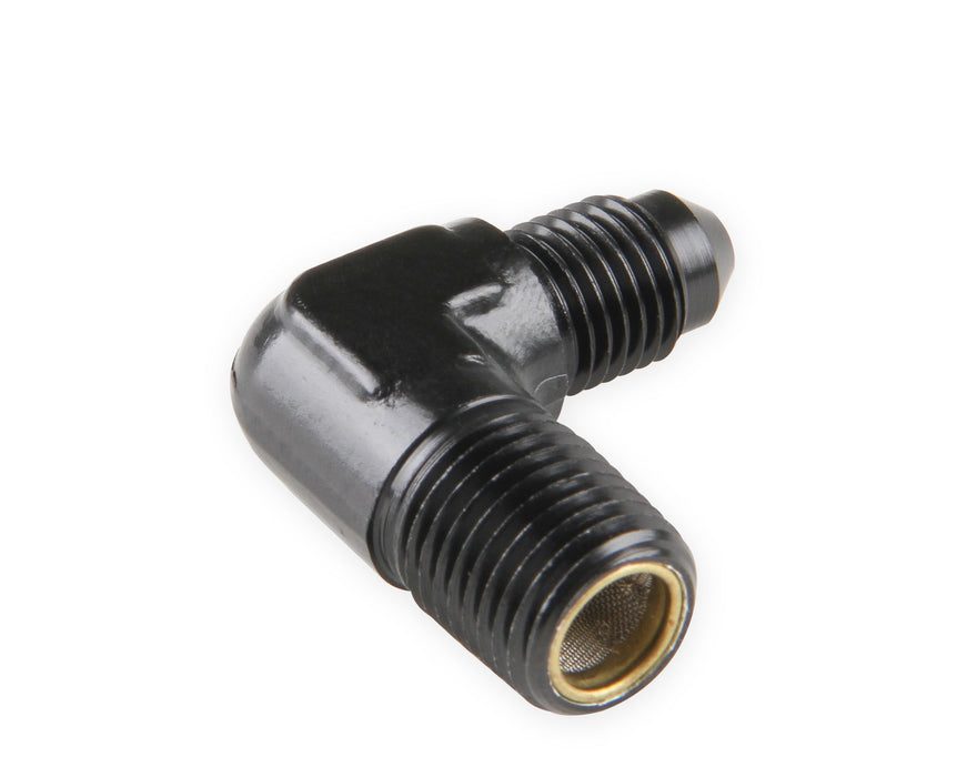 NOS/Nitrous Oxide System 15562BNOS Nitrous Filter High Pressure; N20 Filter; 1/4 in. NPT x -4AN; 90 deg.; Black; - Truck Part Superstore