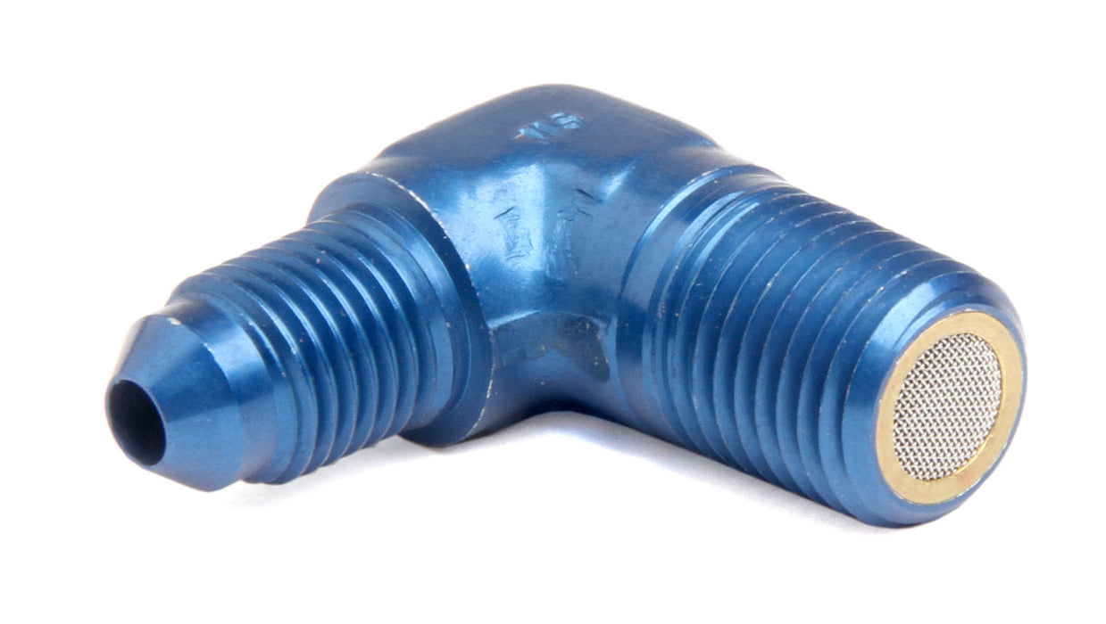 NOS/Nitrous Oxide System 15562NOS Nitrous Filter High Pressure; N20 Filter; 1/4 in. NPT x -4AN; 90 deg.; Blue; - Truck Part Superstore