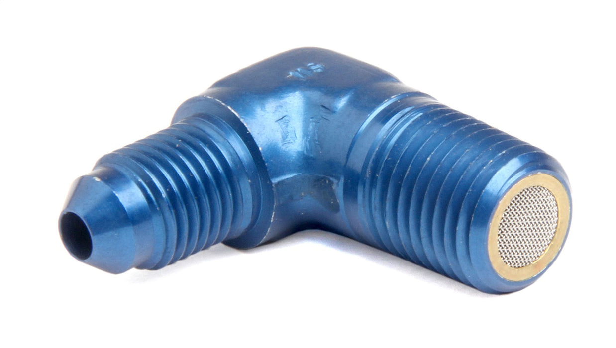 NOS/Nitrous Oxide System 15562NOS Nitrous Filter High Pressure; N20 Filter; 1/4 in. NPT x -4AN; 90 deg.; Blue; - Truck Part Superstore