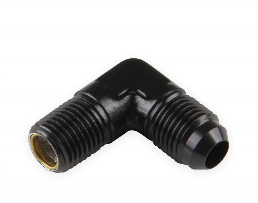 NOS/Nitrous Oxide System 15566BNOS Nitrous Filter High Pressure; N20 Filter; 1/4 in. NPT x -6AN; 90 deg.; Black; - Truck Part Superstore