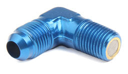 NOS/Nitrous Oxide System 15566NOS Nitrous Filter High Pressure; N20 Filter; 1/4 in. NPT x -6AN; 90 deg.; Blue; - Truck Part Superstore