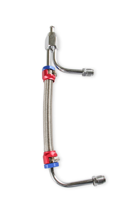 Mr Gasket 1556G Adjustable Fuel Line; Fits Holley 4150/4160 Carburetors; Red/Blue Hose Ends; - Truck Part Superstore