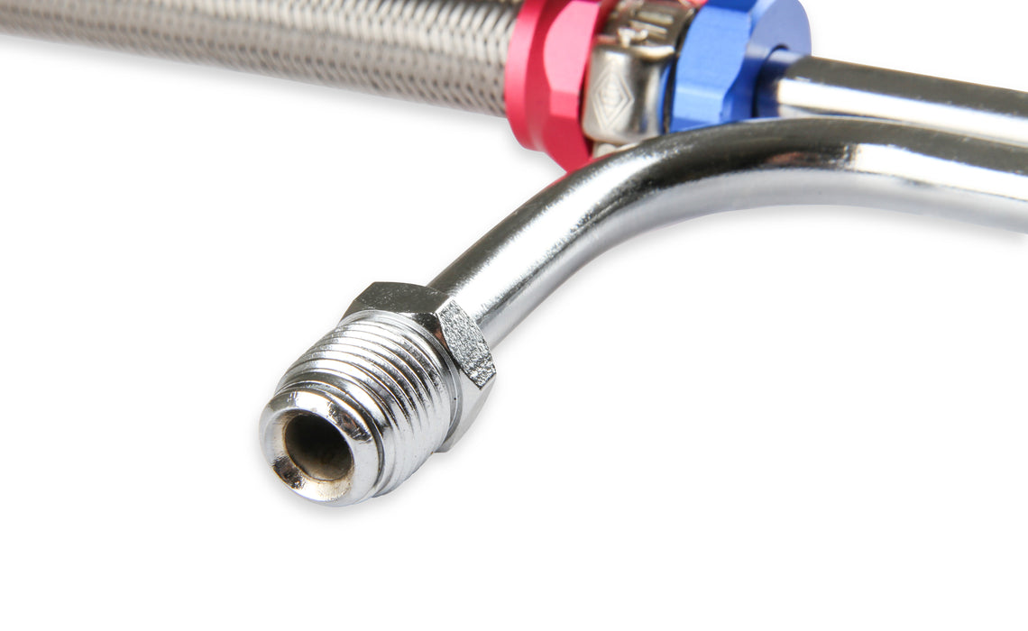 Mr Gasket 1556G Adjustable Fuel Line; Fits Holley 4150/4160 Carburetors; Red/Blue Hose Ends; - Truck Part Superstore