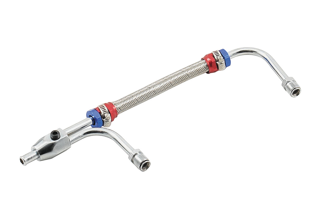 Mr Gasket 1556G Adjustable Fuel Line; Fits Holley 4150/4160 Carburetors; Red/Blue Hose Ends; - Truck Part Superstore