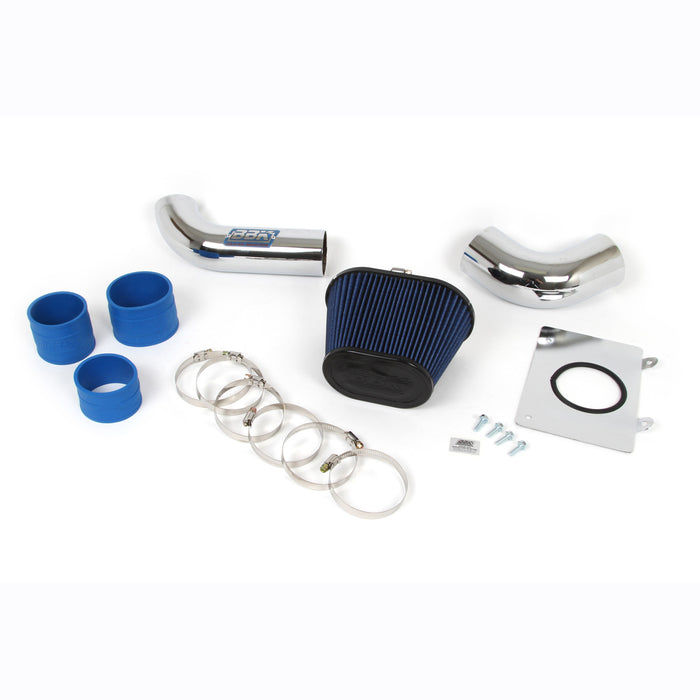 BBK Performance Parts 1557 1986-1993 MUSTANG 5.0 COLD AIR INTAKE - FENDERWELL STYLE STYLE (POWDER CHROME) - Truck Part Superstore