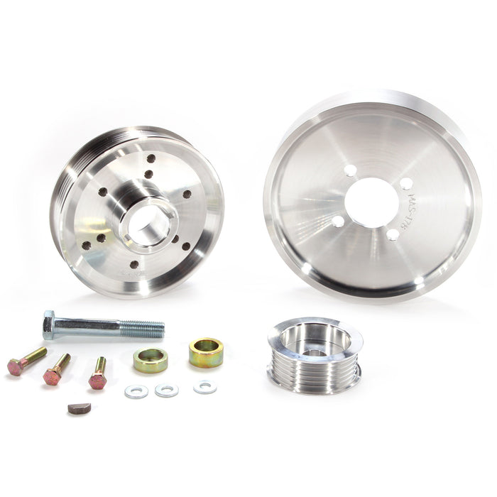 BBK Performance Parts 1559 2001-2004 MUSTANG GT/00-01 COBRA 3 PC UNDER DRIVE PULLEY KIT (BILLET ALUMINUM) - Truck Part Superstore