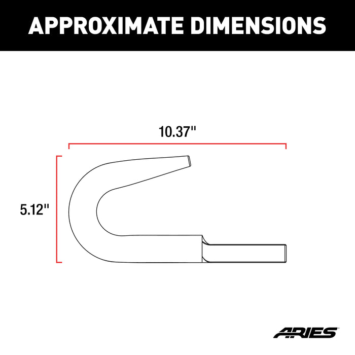 ARIES 15600TW ARIES 15600TW Truck; Jeep Bolt-On Bumper Tow Hook; 9;000 lbs Work Load - Truck Part Superstore