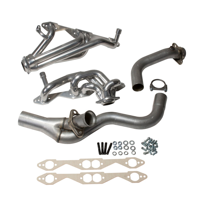 BBK Performance Parts 15670 1994-1995 GM LT-1 SINGLE CAT 1-5/8 SHORTY HEADERS (POLISHED SILVER CERAMIC) - Truck Part Superstore
