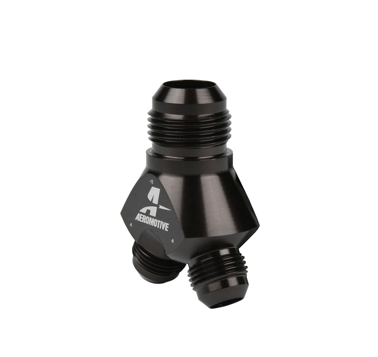 Aeromotive Fuel System 15677 Y-Block, AN-12 - 2x AN-08. - Truck Part Superstore