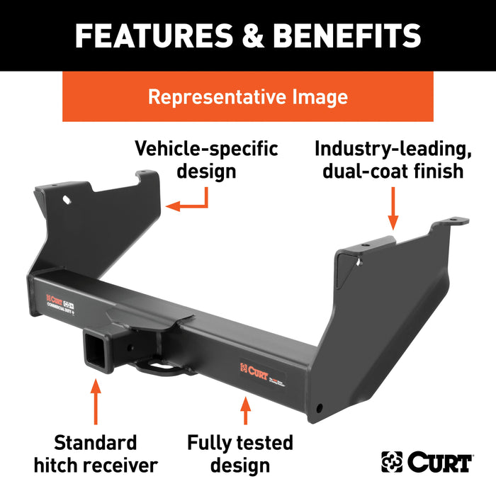 CURT 15704 Commercial Duty Class 5 Hitch; 2-1/2in.; Select Dodge Ram 1500; 2500; 3500 - Truck Part Superstore