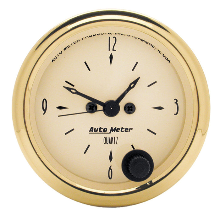 AutoMeter 1586 GAUGE; CLOCK; 2 1/16in.; 12HR; ANALOG; GOLDEN OLDIES - Truck Part Superstore