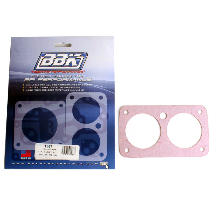 BBK Performance Parts 1587 THROTTLE BODY GASKET KIT - COBRA TWIN 62MM FOR BBK Part #1705 - Truck Part Superstore