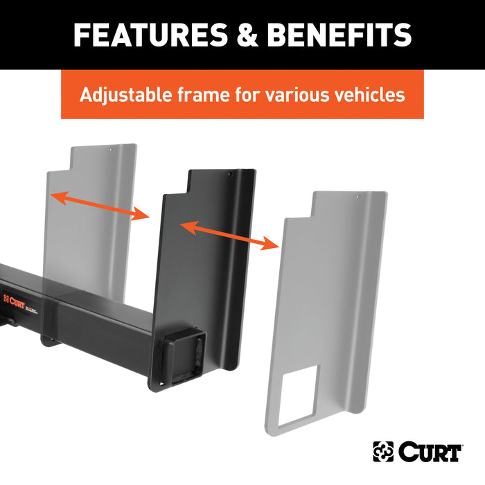 CURT 15902 Universal Weld-On Trailer Hitch; 2in. Receiver (18in. to 43in. Frames; 11-1/2in. - Truck Part Superstore