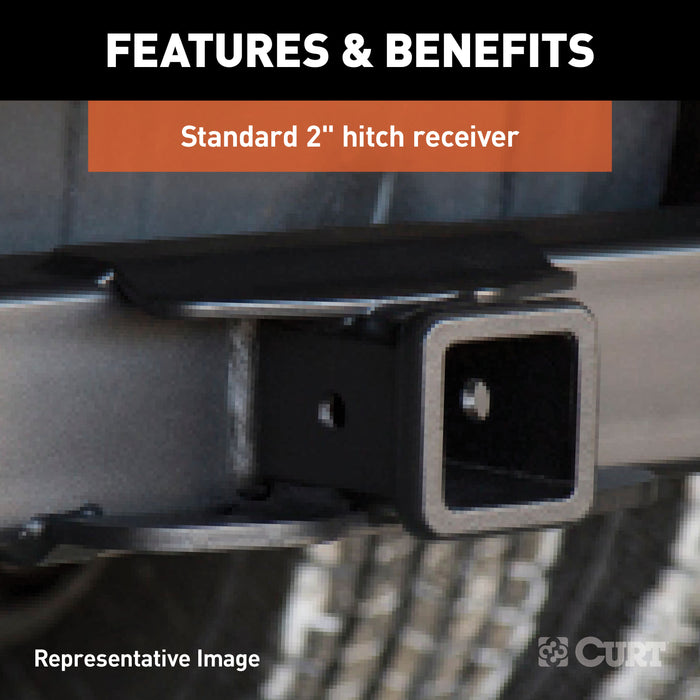 CURT 15902 Universal Weld-On Trailer Hitch; 2in. Receiver (18in. to 43in. Frames; 11-1/2in. - Truck Part Superstore