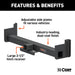 CURT 15923 Universal Weld-On Trailer Hitch; 2-1/2in. Receiver (Up to 44in. Frames; 9in. Dro - Truck Part Superstore