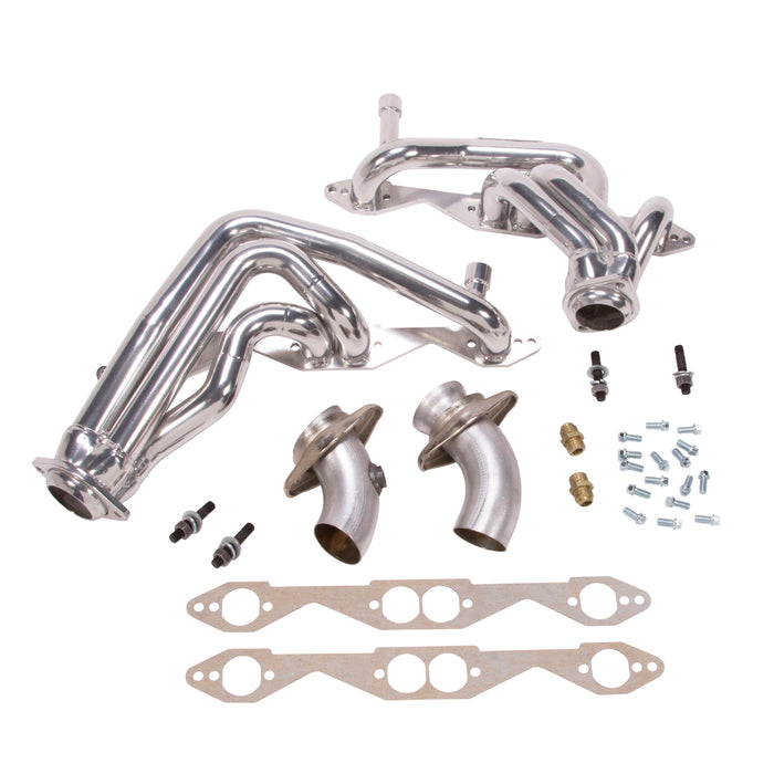 BBK Performance Parts 15950 1993-1996 CHEVY IMPALA SS 1-5/8 SHORTY HEADERS (POLISHED SILVER CERAMIC) - Truck Part Superstore