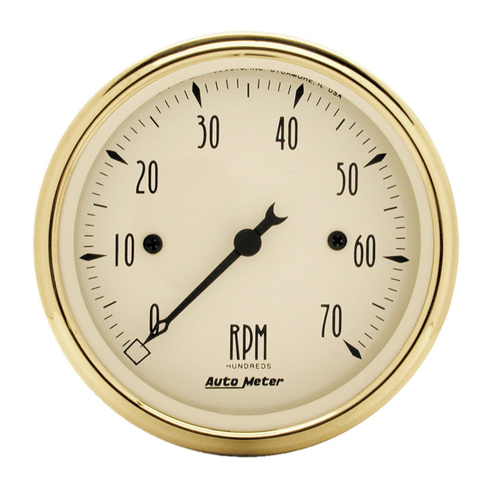 AutoMeter 1595 GAUGE; TACHOMETER; 3 1/8in.; 7K RPM; IN-DASH; GOLDEN OLDIES - Truck Part Superstore