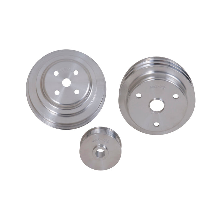 BBK Performance Parts 1598 1985-1987 GM 5.0/5.7 F-BODY/GM TRUCK 3 PC UNDER DRIVE PULLEY KIT (ALUMINUM) - Truck Part Superstore