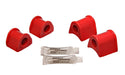 Energy Suspension 15.5104R Sway Bar Bushing Set; Red; Rear; Bar Dia. 21mm; Performance Polyurethane; - Truck Part Superstore