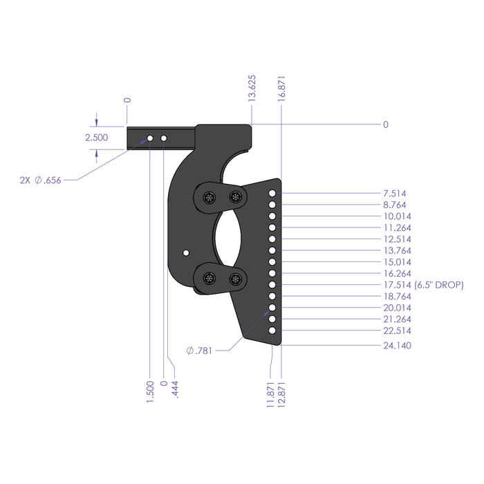GEN-Y Hitch GH-1503 The BOSS TORSION-FLEX 2.5" Wht Dist Shank 17.5" Drop 2.4K TW 21K Hitch & Stabkit - Truck Part Superstore
