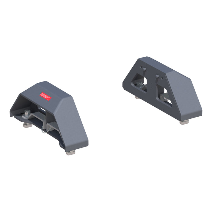 CURT 16030 Puck 5th Wheel Legs; Select Silverado; Sierra HD; 8ft. Bed; 30K; Teridium Grey - Truck Part Superstore