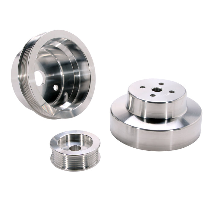 BBK Performance Parts 1603 1988-1995 GM TRUCK 4.3/5.0/5.7L 3PC UNDER DRIVE PULLEY KIT (ALUMINUM) - Truck Part Superstore