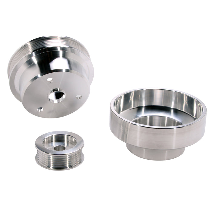 BBK Performance Parts 1603 1988-1995 GM TRUCK 4.3/5.0/5.7L 3PC UNDER DRIVE PULLEY KIT (ALUMINUM) - Truck Part Superstore