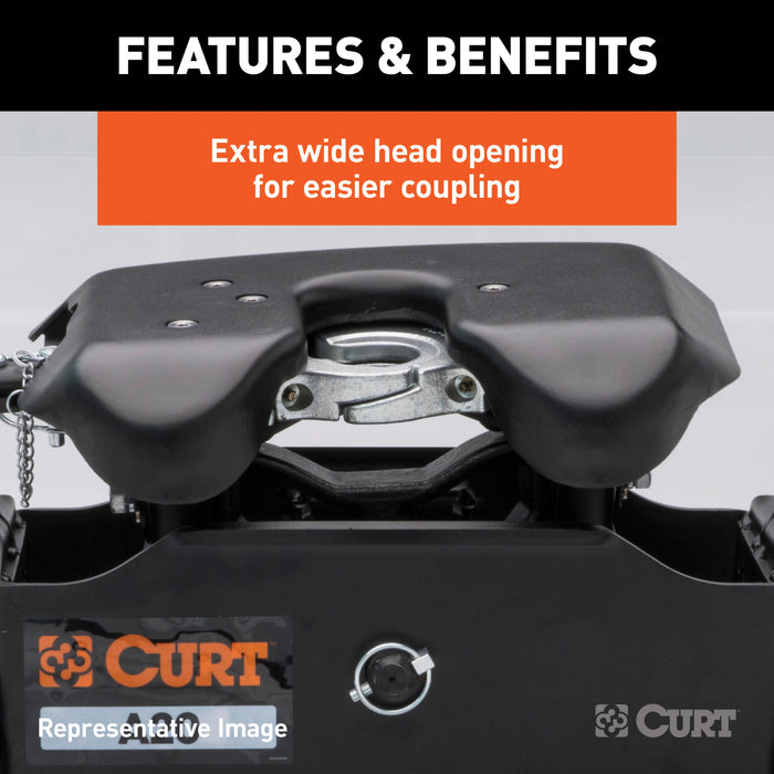 CURT 16044 A20 5th Wheel Hitch; Select Ram 2500; 3500; 8ft. Bed Puck System - Truck Part Superstore