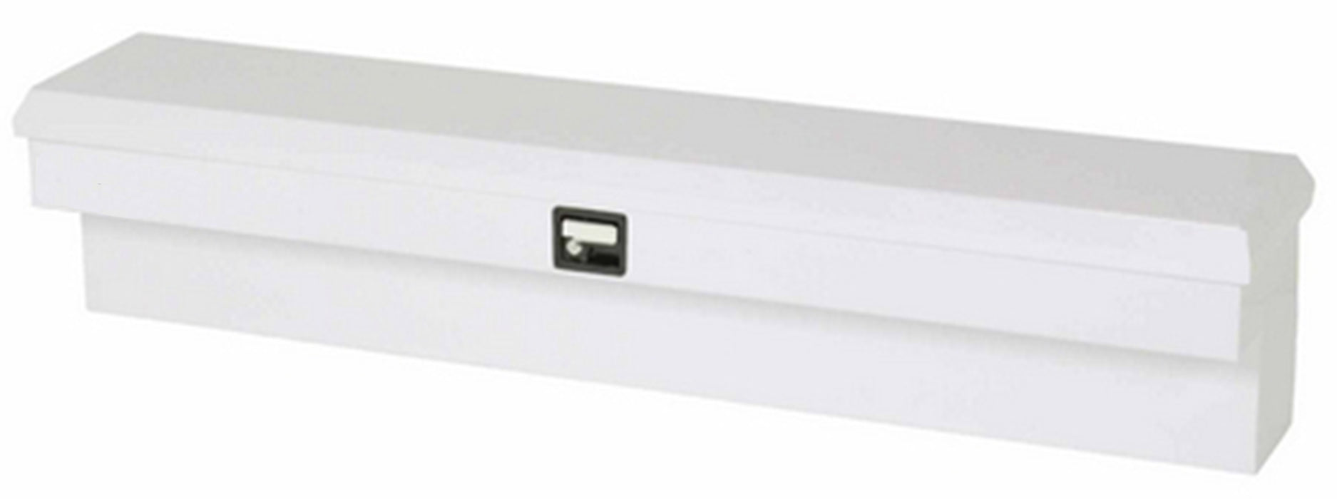 TrailFX 160481S Side Mount Sgl Lid Smooth Gloss White Steel 48.3 x14 x13.3 4.1 Cubic Ft Cap - Truck Part Superstore