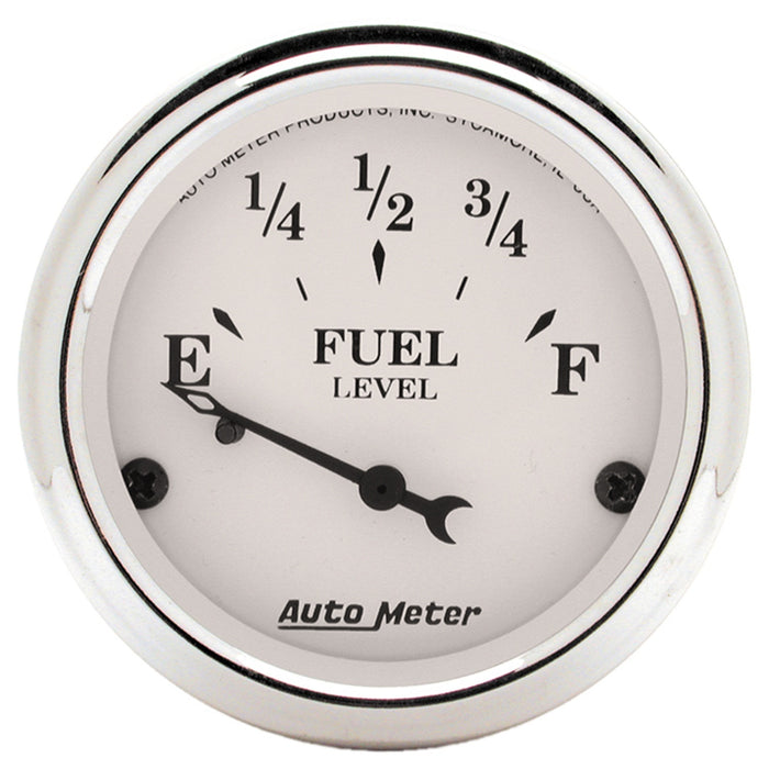 AutoMeter 1604 GAUGE; FUEL LEVEL; 2 1/16in.; 0OE TO 90OF; ELEC; OLD TYME WHITE - Truck Part Superstore