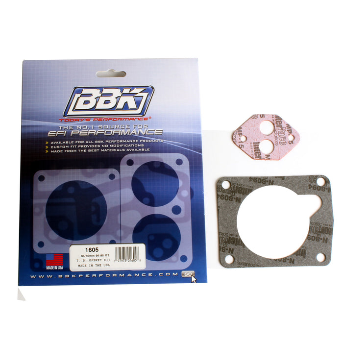 BBK Performance Parts 1605 1994-1995 MUSTANG 5.0 65/70MM THROTTLE BODY GASKET KIT - Truck Part Superstore