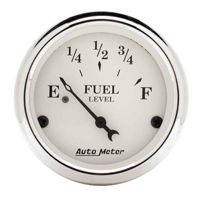 AutoMeter 1606 GAUGE; FUEL LEVEL; 2 1/16in.; 240OE TO 33OF; ELEC; OLD TYME WHITE - Truck Part Superstore
