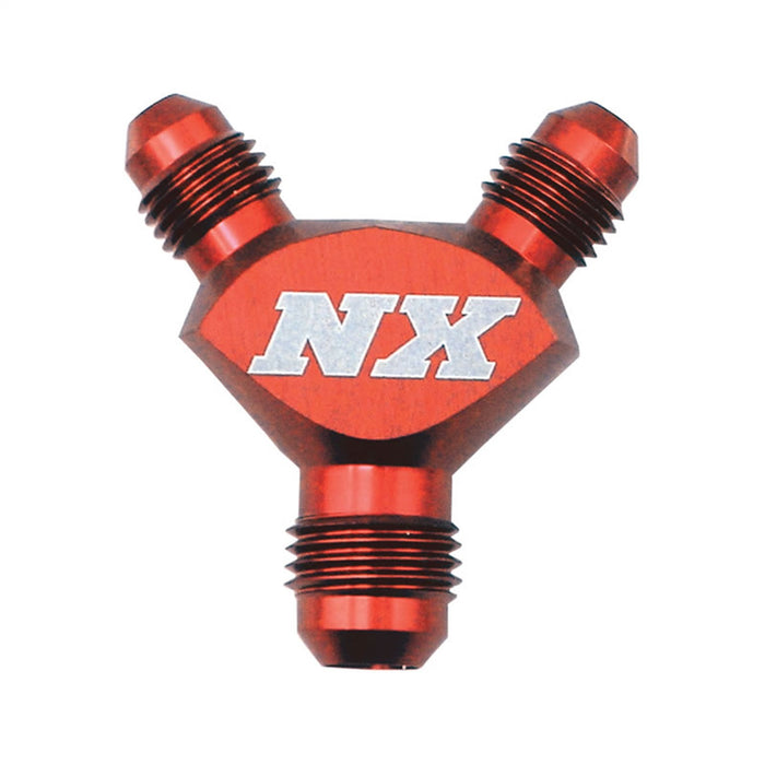 Nitrous Express 16083 6AN x 4AN x 4AN BILLET PURE-FLO Y FITTING (RED) - Truck Part Superstore