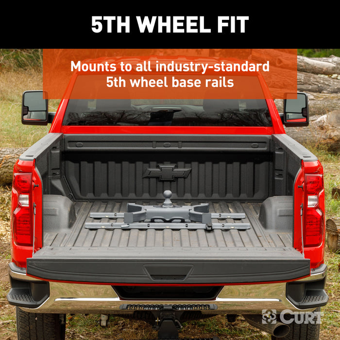 CURT 16090 Spyder 5th Wheel Rail Gooseneck Hitch with 2-5/16in. Ball; 30K - Truck Part Superstore