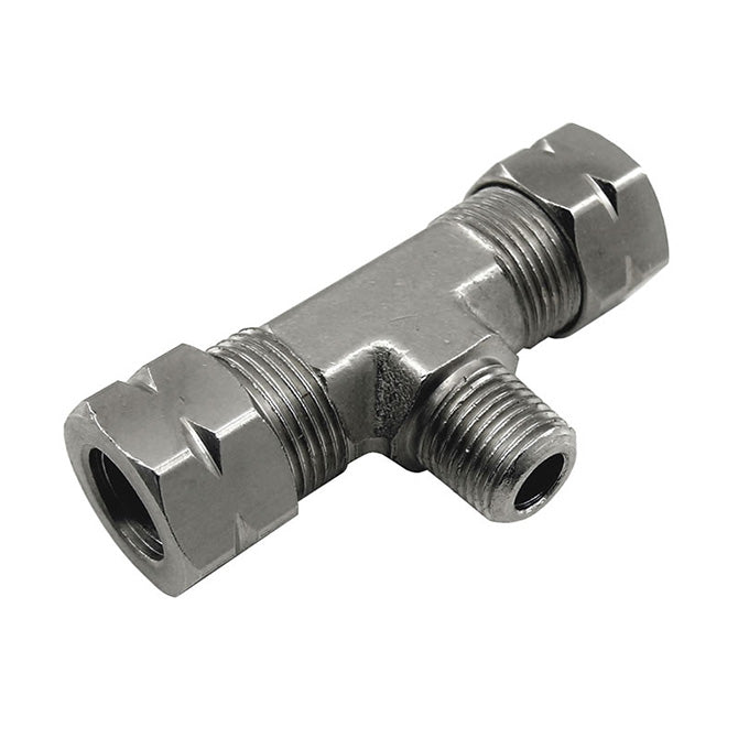 Nitrous Express 16096 3/8 COMPRESSION X 1/8 MALE NPT BRANCH T - Truck Part Superstore